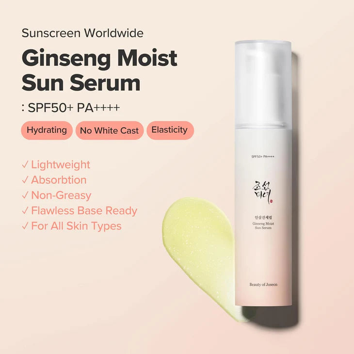 Beauty of Joseon Ginseng Moist Sun Serum SPF50+ PA++++ 50ml packaging view