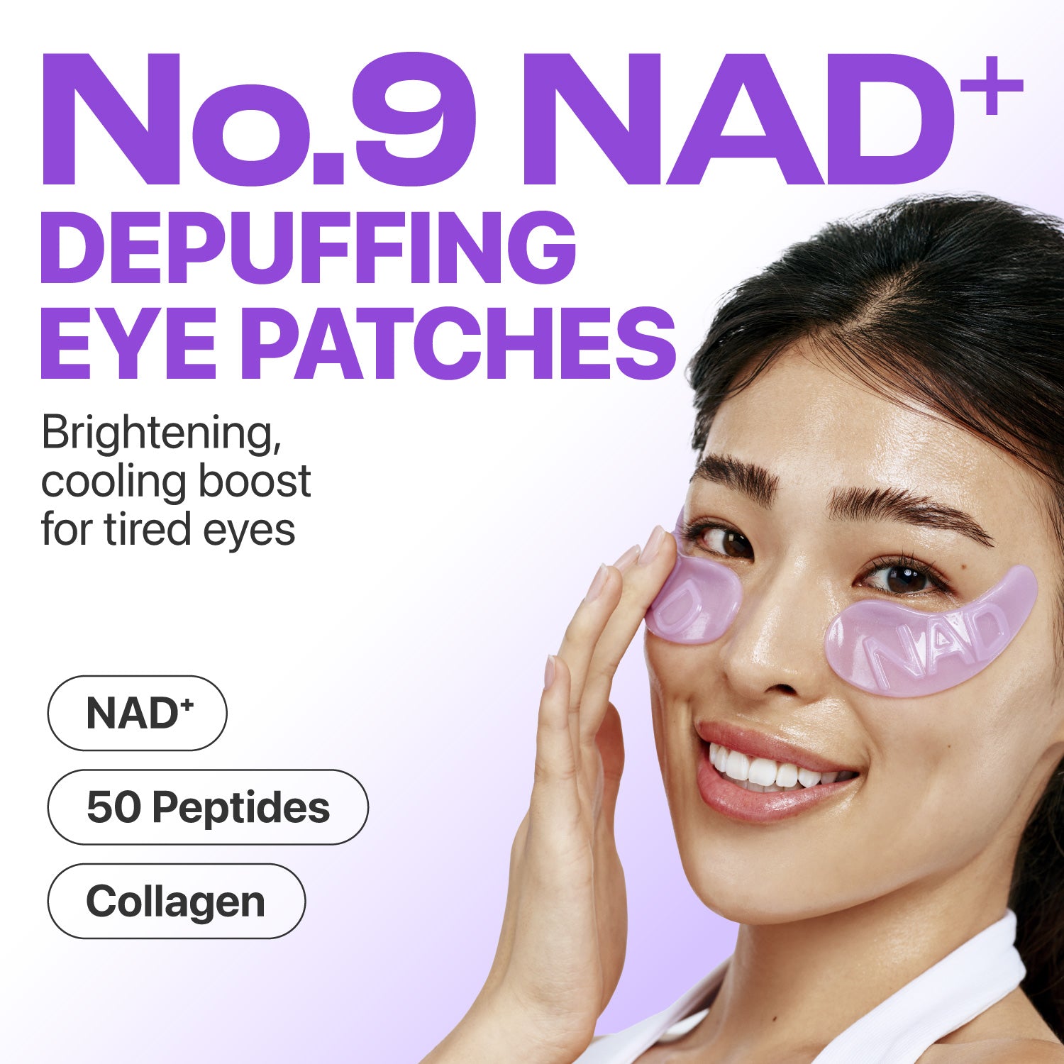 Numbuzin No.9 NAD Collagen Under Eye Patches - key benefits