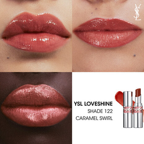 YSL Loveshine Glossy Lipstick - 122 Caramel Swirl shade detail