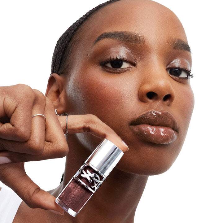YSL Loveshine Plumping Lip Oil Gloss – 06 Espresso Stardust shade detail
