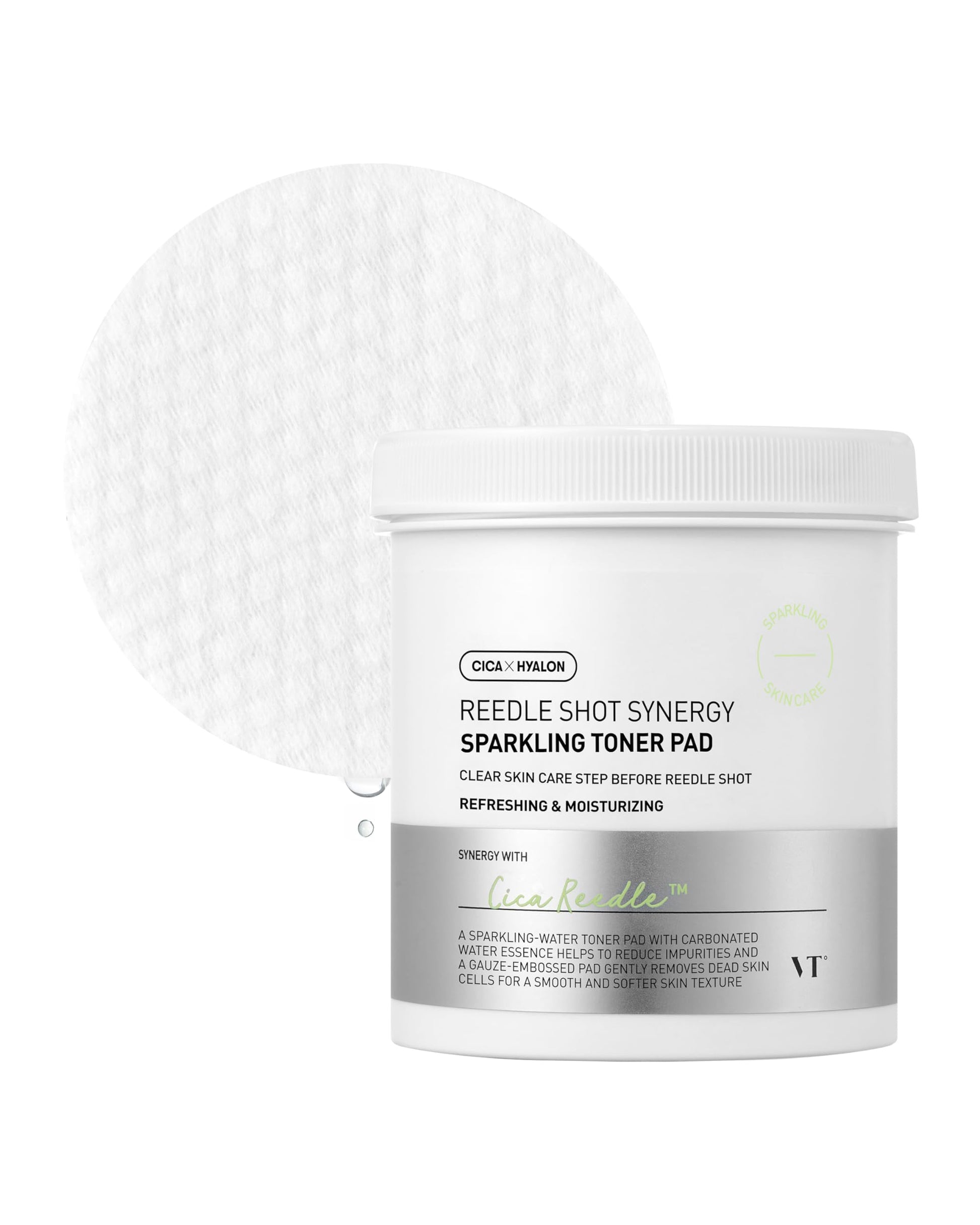 VT COSMETICS Reedle Shot Synergy Sparkling Toner Pad shade detail