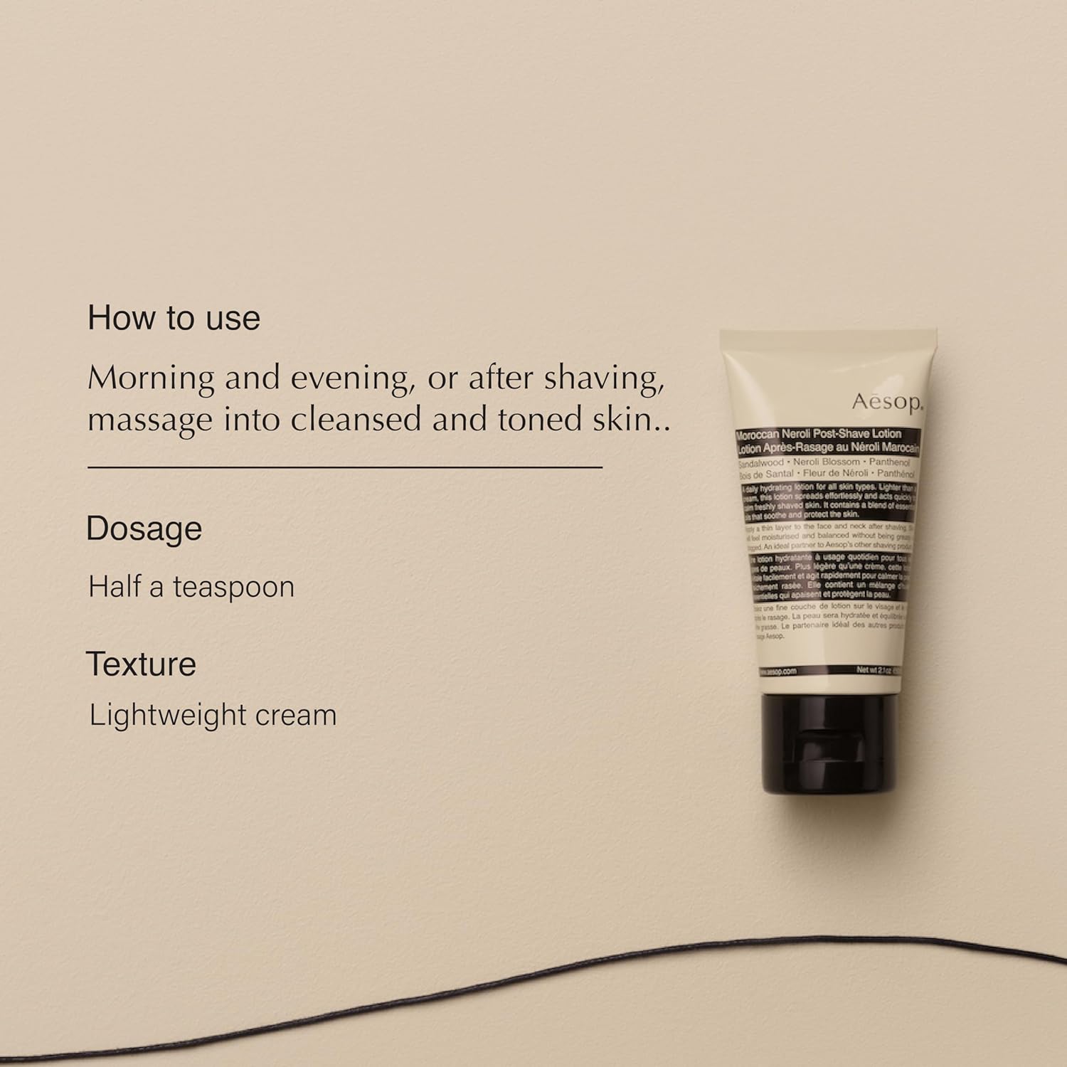 Aesop Moroccan Neroli Post-Shave Lotion shade detail