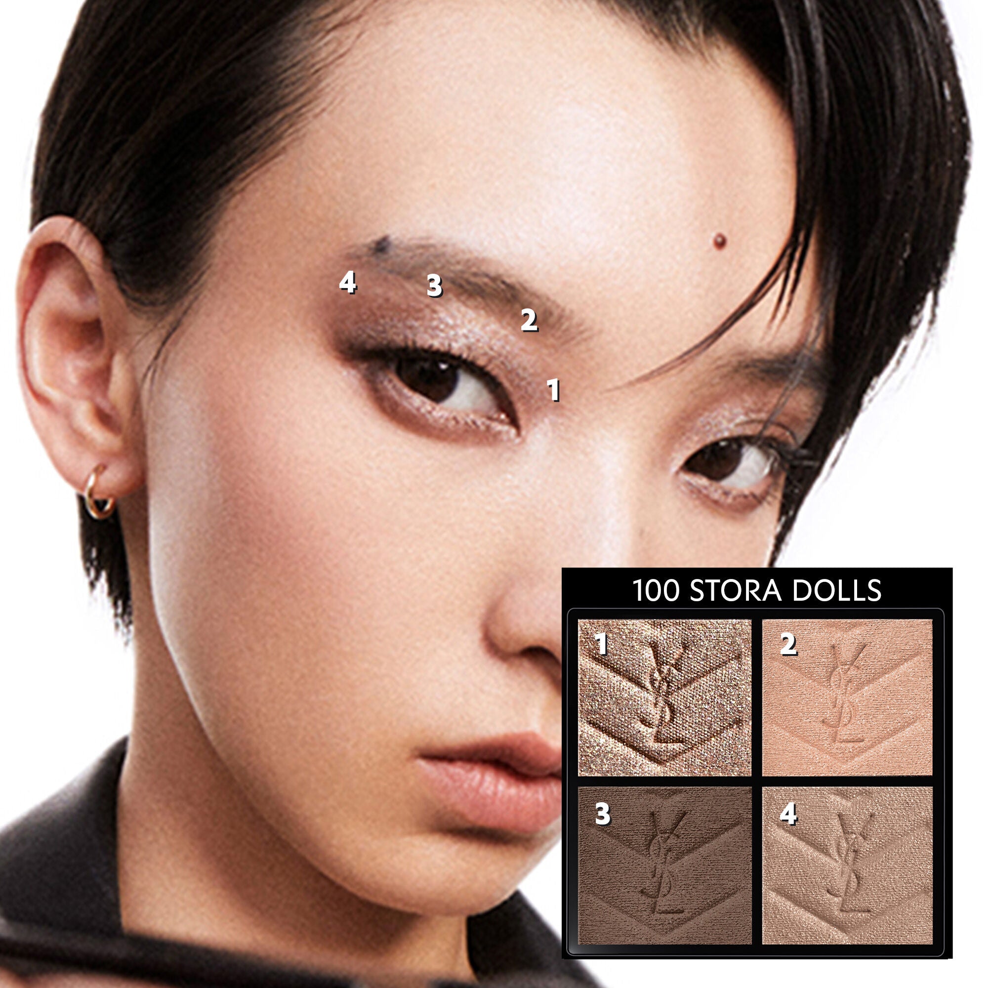 YSL Couture Mini Clutch Palette 100 Stora Dolls | Darling Lux