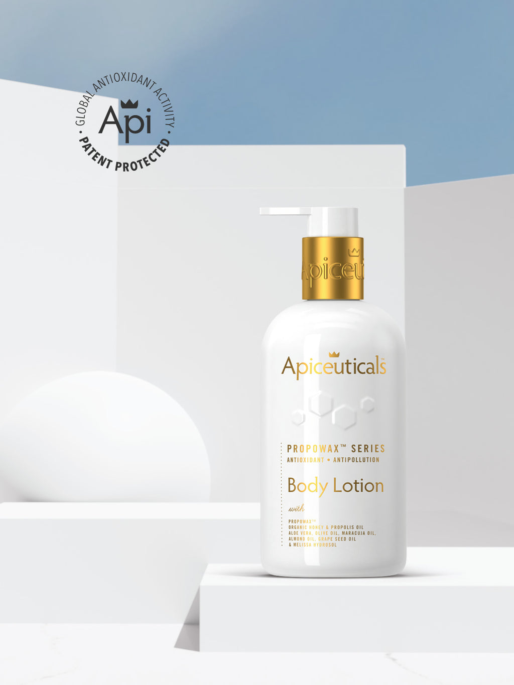 Apiceuticals PROPOWAX™ Antioxidant Body Lotion packaging view