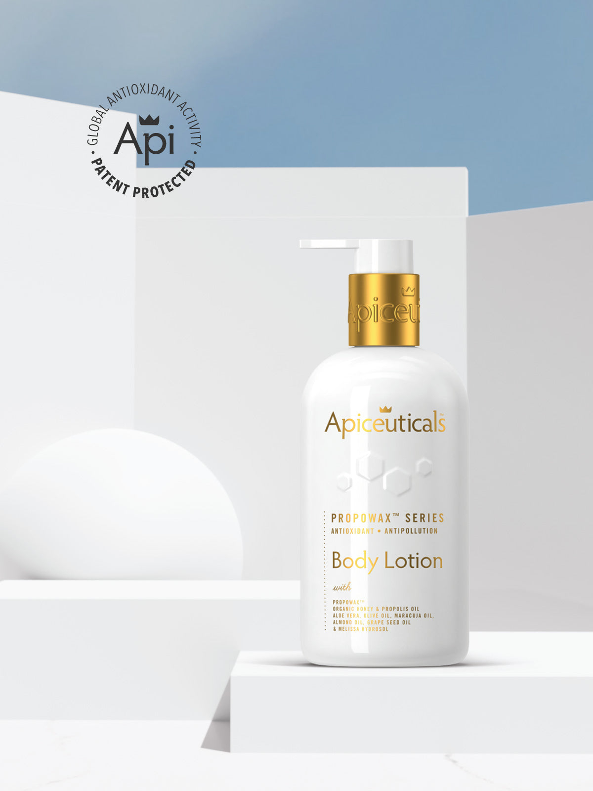 Apiceuticals PROPOWAX™ Antioxidant Body Lotion packaging view
