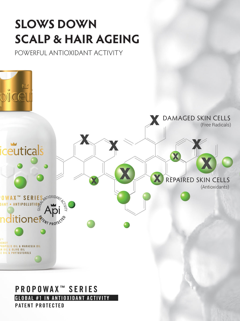 Apiceuticals PROPOWAX™ Antioxidant Conditioner shade detail