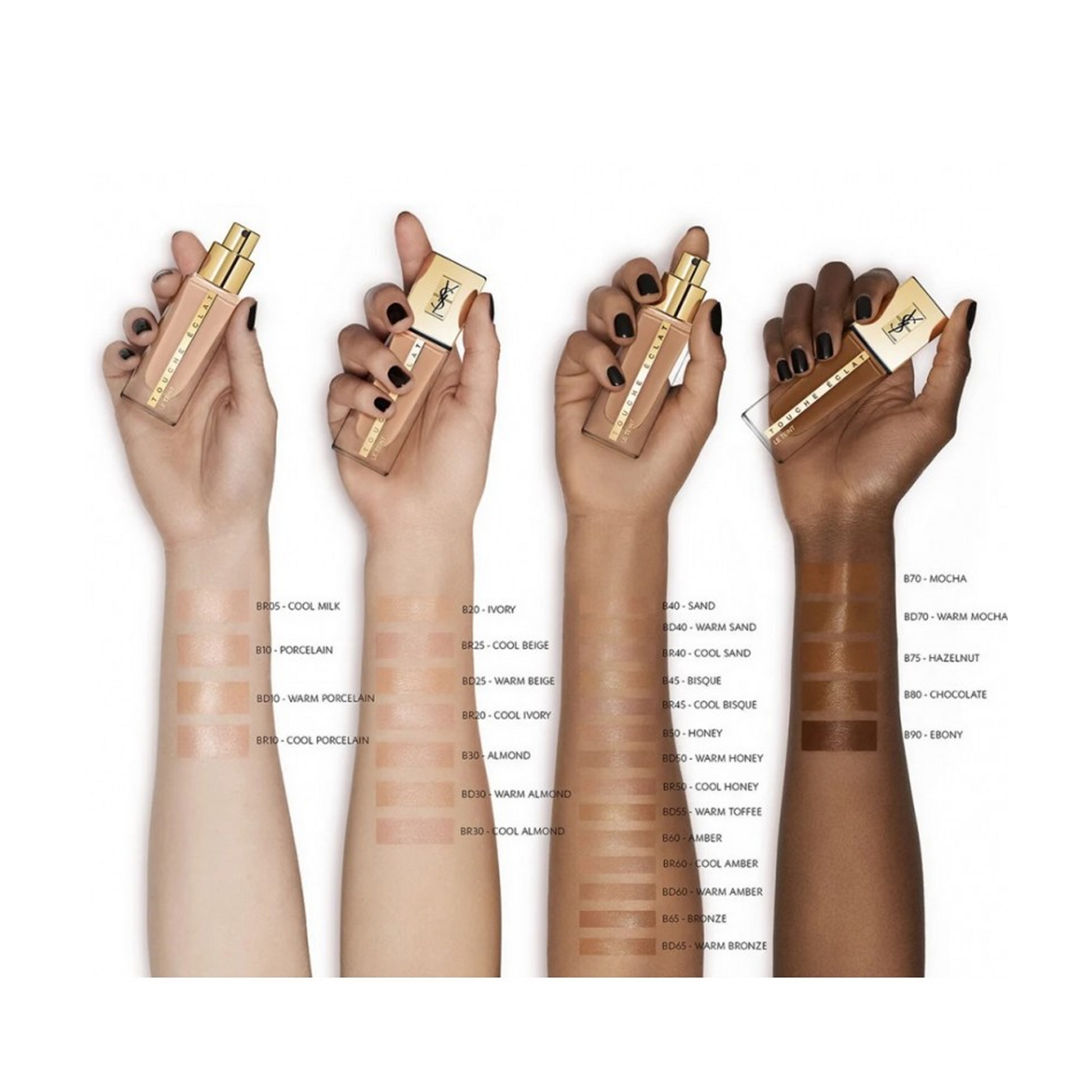 YSL Touche Eclat Le Teint Foundation B60 25ml shade detail