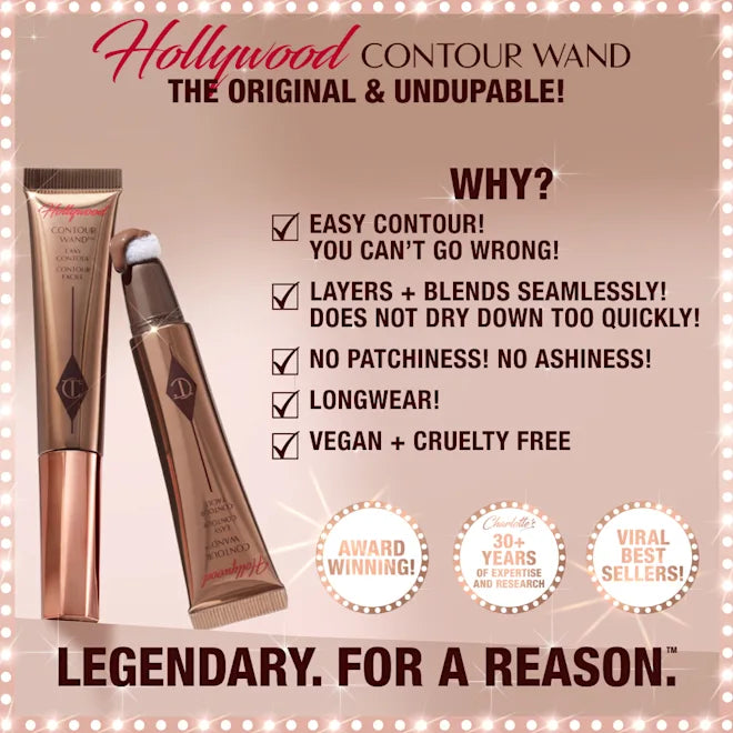 Charlotte Tilbury Hollywood Contour Wand — Fair/Medium texture and color detail