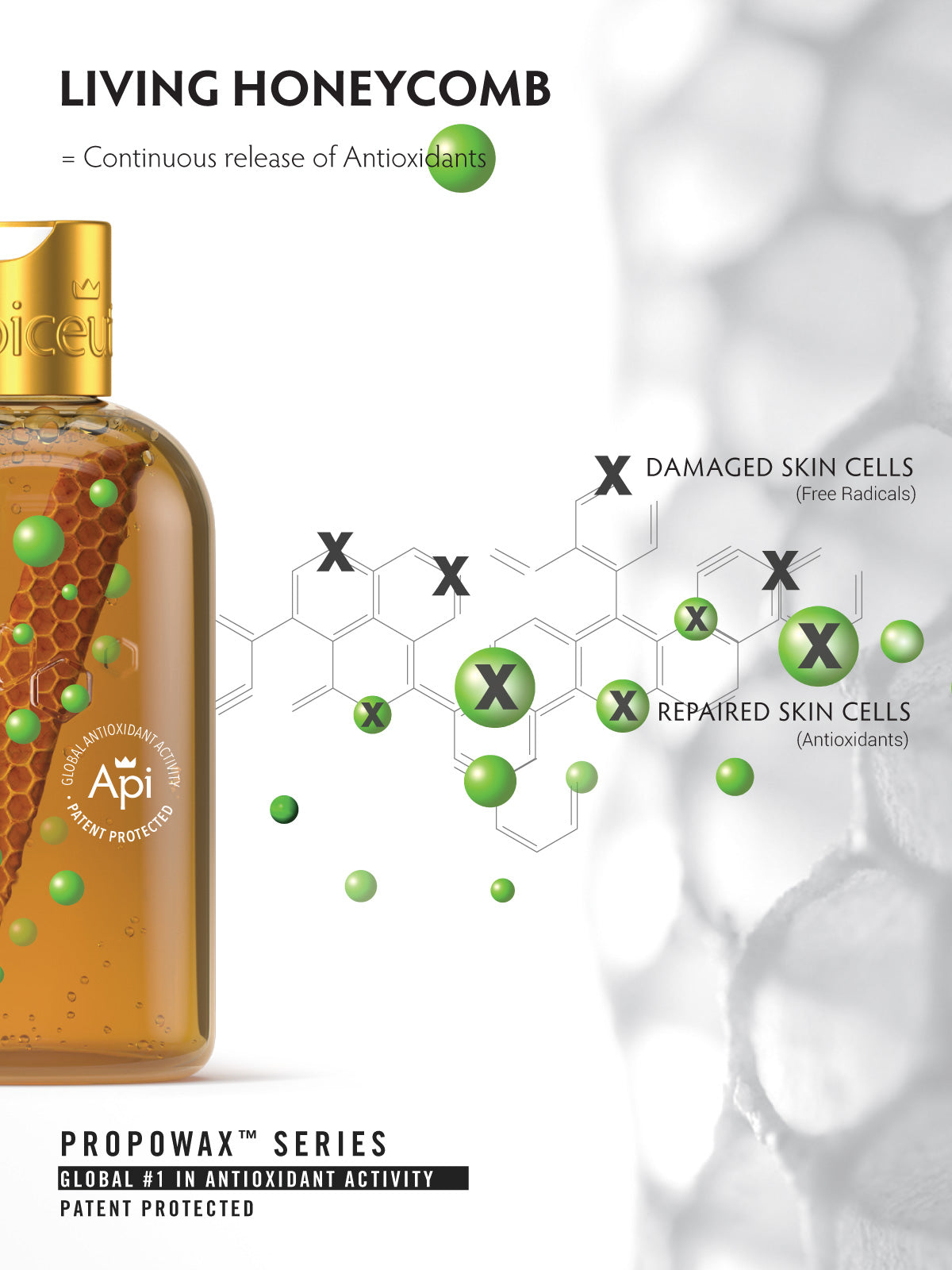 Apiceuticals PROPOWAX™ Antioxidant Shower Gel shade detail