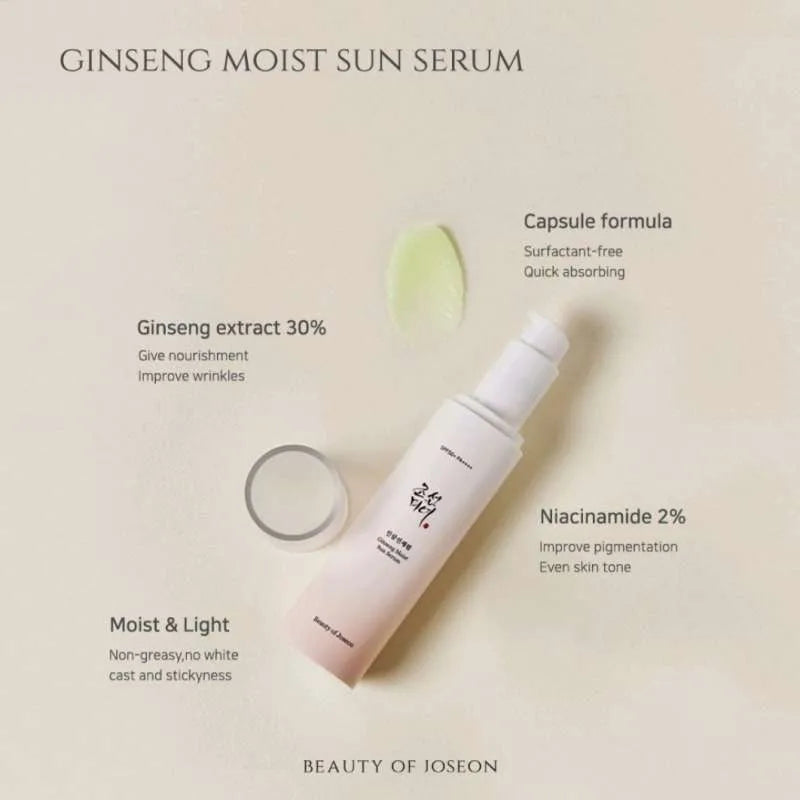 Beauty of Joseon Ginseng Moist Sun Serum SPF50+ PA++++ 50ml shade detail