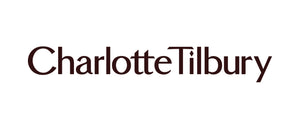 Charlotte Tilbury logo in brown on a white background