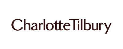 Charlotte Tilbury logo in brown on a white background