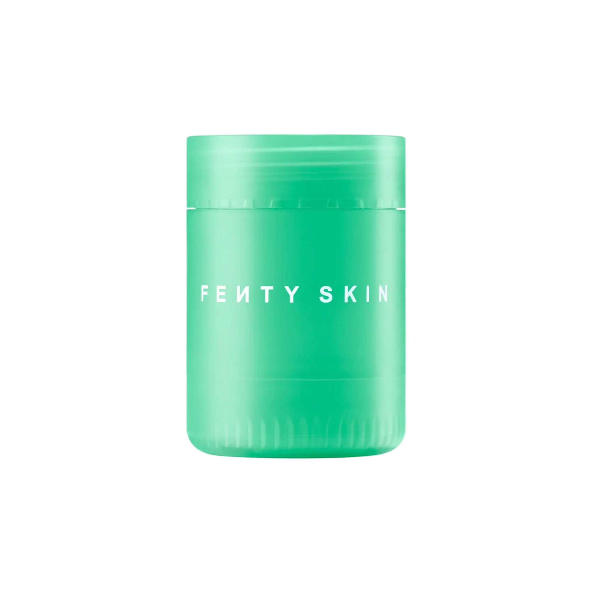 Green container with 'Fenty Skin' text on a white background