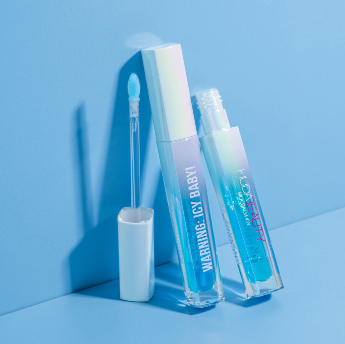 Huda Beauty Silk Balm Icy Cryo-Plumping Lip Balm packaging view