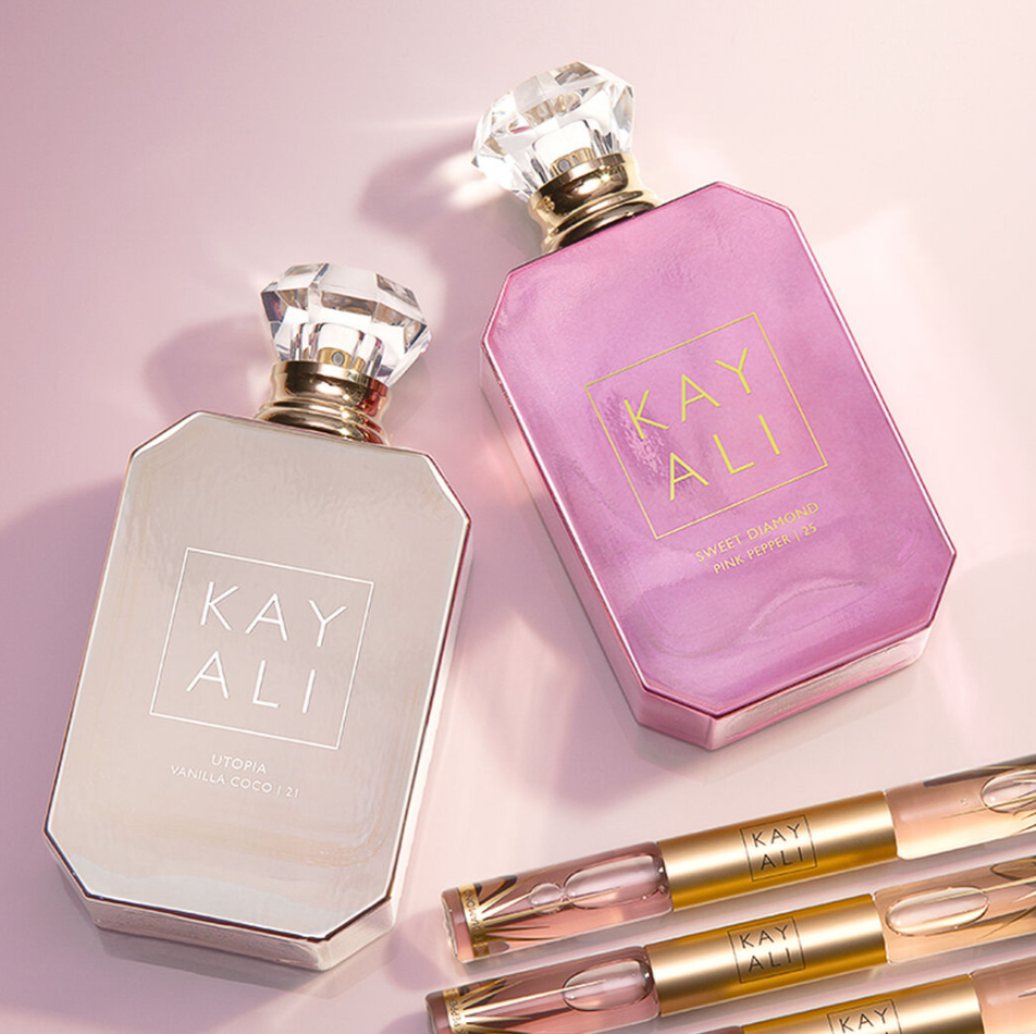 Kayali Eau de Parfum Rollerball Duo – Sweet Diamond Pink Pepper 25 & Utopia Vanilla Coco 21 shade detail