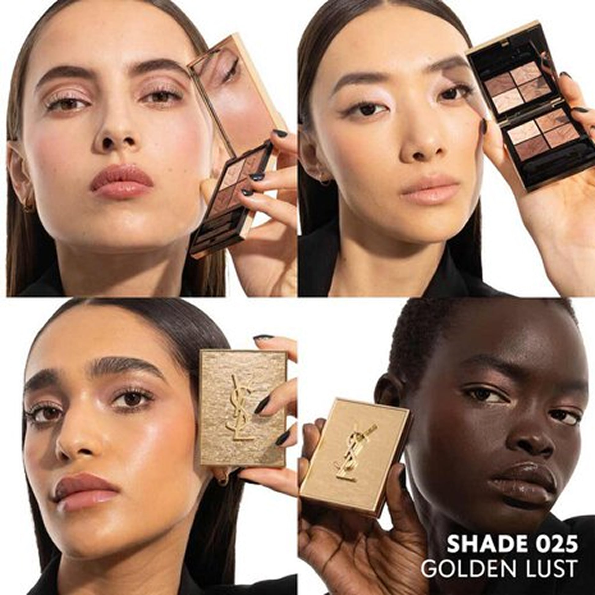 YSL Couture Mini Clutch Eyeshadow Palette 025 Golden Lust shade detail