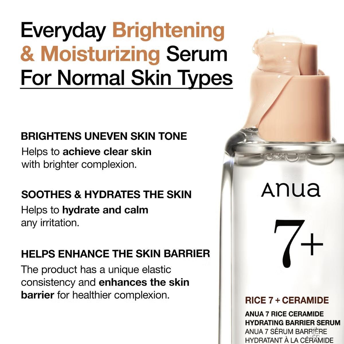 Anua Rice 7+ Ceramide Hydrating Barrier Serum – 50 ml shade detail