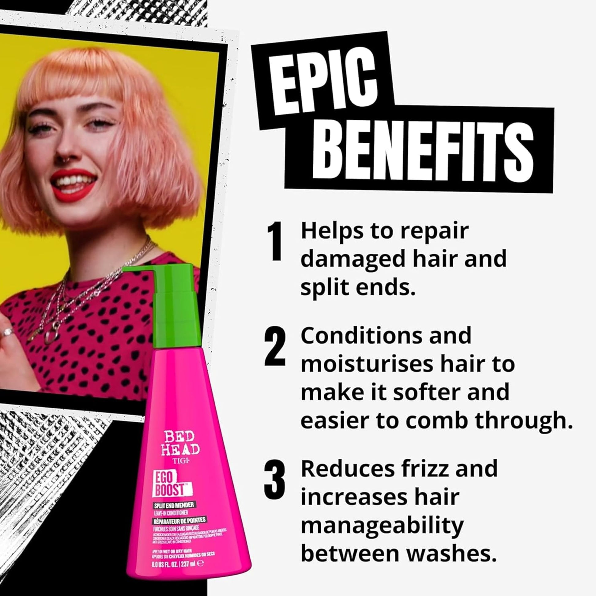 Bed Head by TIGI Ego Boost Leave-In Conditioner for Damaged Hair – 237 ml product image